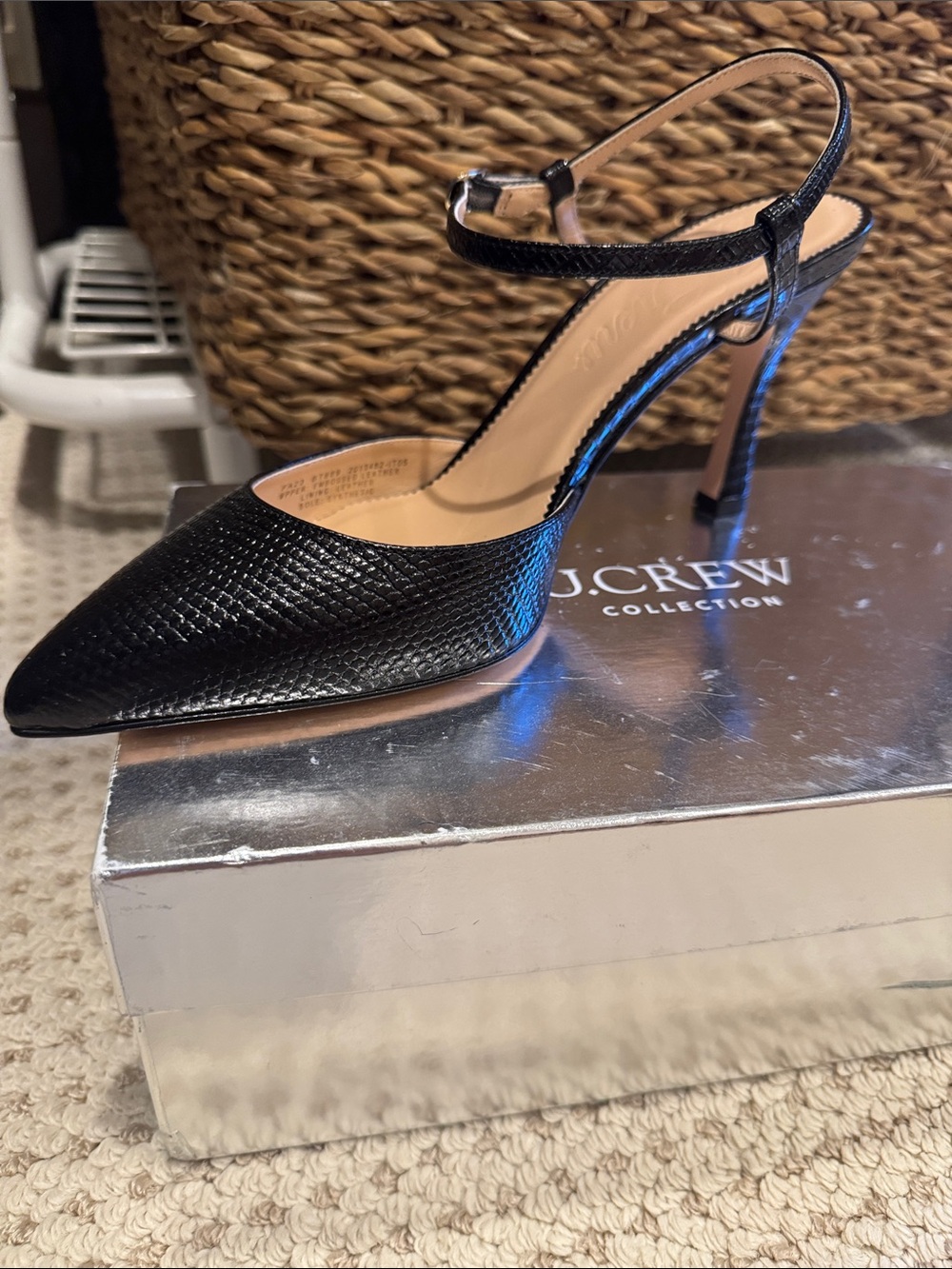 J. Crew Elsie Made in Italy Embossed Pump